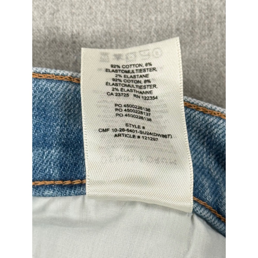 Aritzia Denim Forum The '50s Arlo Hi Mid-Thigh Short Light Wash Blue Size 28 - Picture 5 of 9